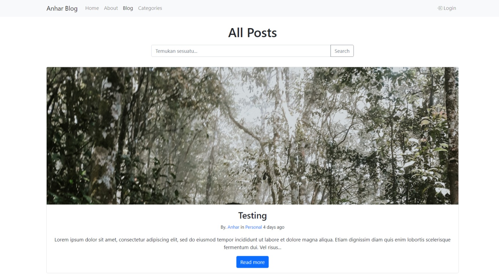 Website Blog Laravel